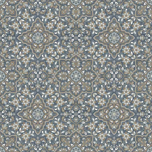 Homestyle Carta da Parati Portugese Tiles Marrone e Blu