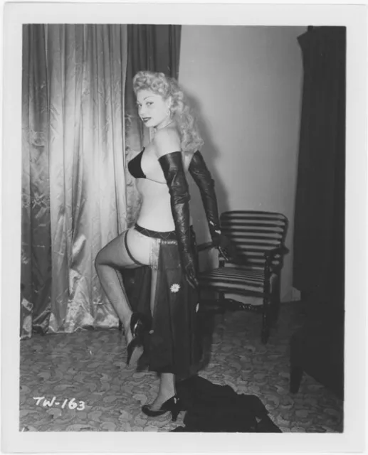 Burlesque Stripper TRUDY WAYNE - Vintage 4x5 Photo - Irving Klaw - 1950s #1