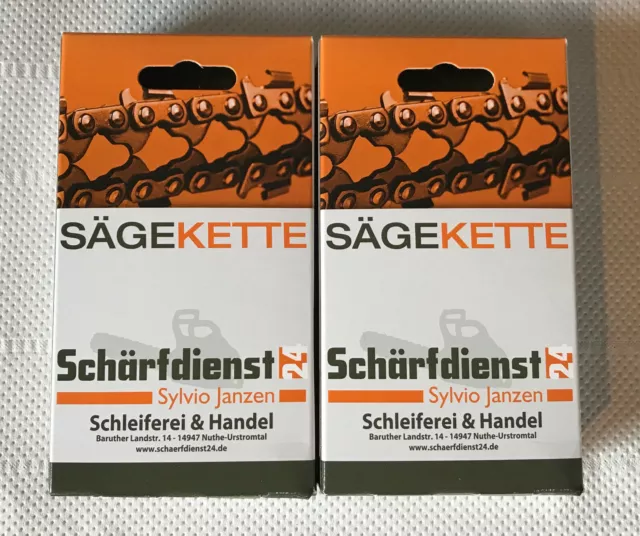 2x Sägekette Kette p. für Stihl GTA 26 Astsäge Akku Säge Gehölzschneider (10cm)