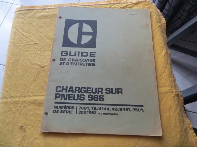 Caterpillar - chargeur 966 - notice entretien - 1978