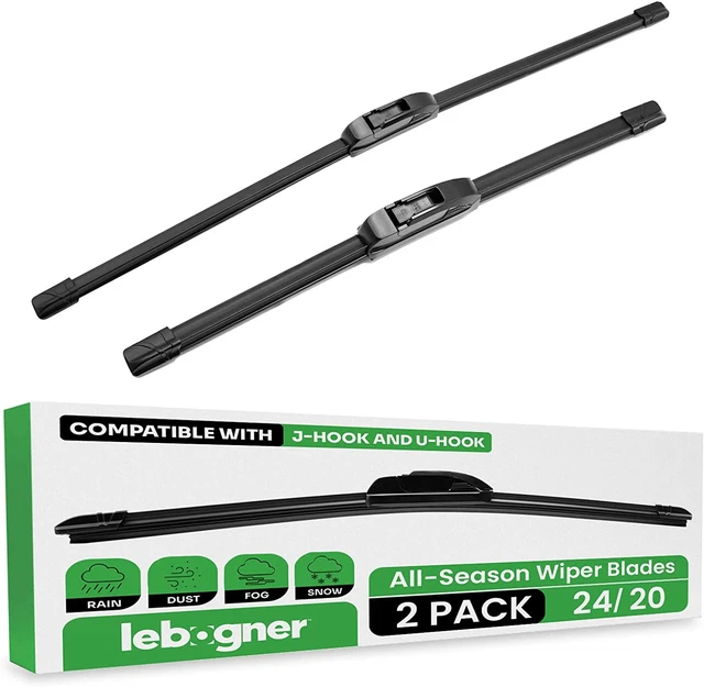 Wiper Blades 24 Inch + 20 Inch Pack of 2 All-Seasons Automotive Replac
