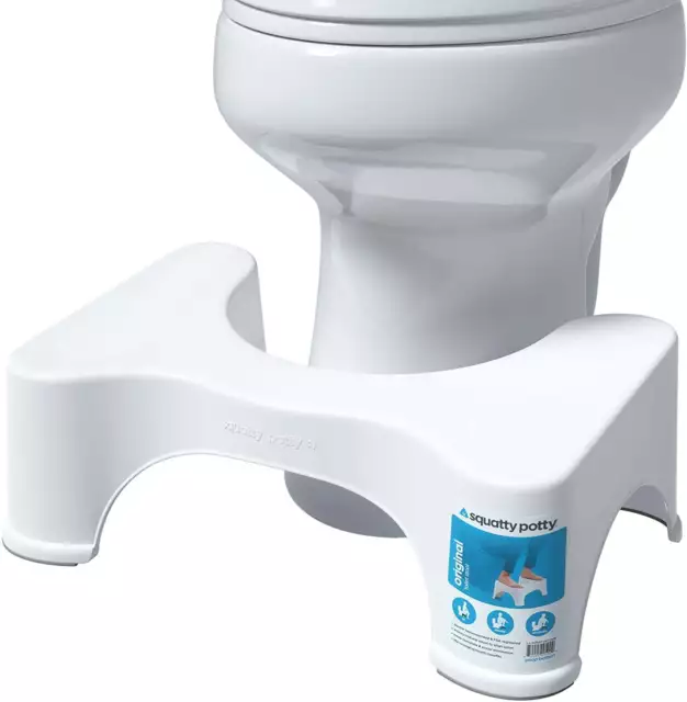 Squatty Potty The Original Bathroom Toilet Stool, 7 Inch height, White，US