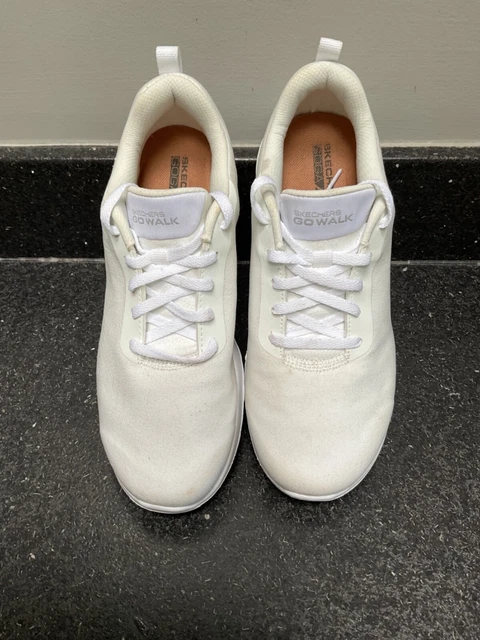 Ladies white skechers size 4 online