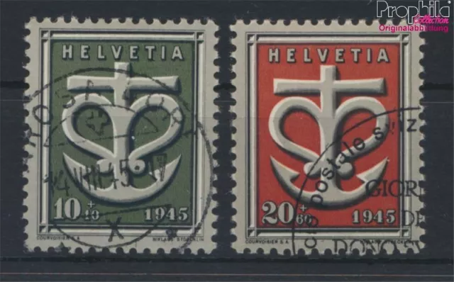 Suisse 443-444 (complète.édition) oblitéré 1945 victime de guerre (9976661