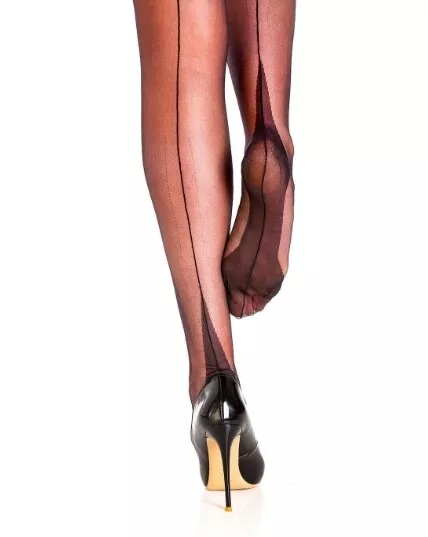 Bas couture nylon GIO 3 coloris 4 tailles. French Heel Fully Fashioned Stockings