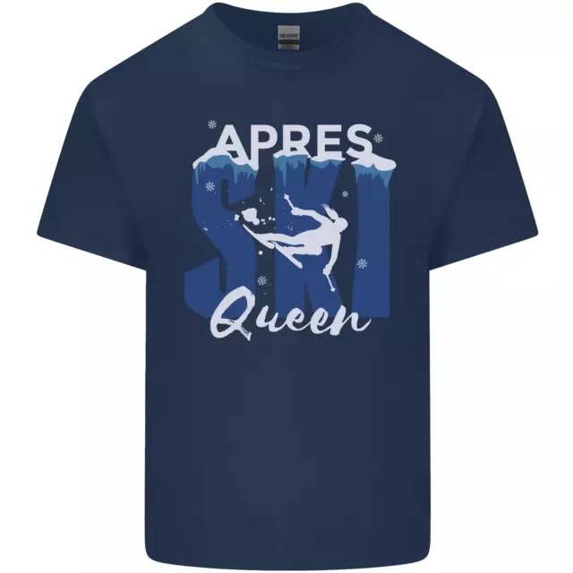 Apres Ski Queen Skiing Winter Sports Mens Cotton T-Shirt Tee Top 2