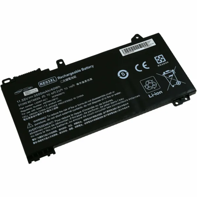 Akku kompatibel mit HP Typ RE03XL 11,55V 3500mAh/40,4Wh Li-Polymer Schwarz
