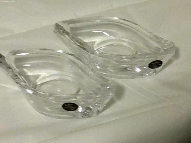 Rosenthal Classic 24% Lead Crystal Glass Candle Holder Set Of 2 Made In Germany