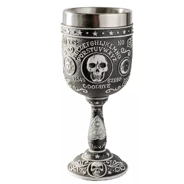 Pacific Giftware Spirit Board Ouija Goblet Stainless Steel Resin Wine Glass