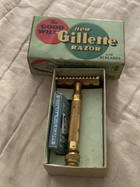 Vintage 1930'S Gillette Goodwill Safety Razor w Original Box