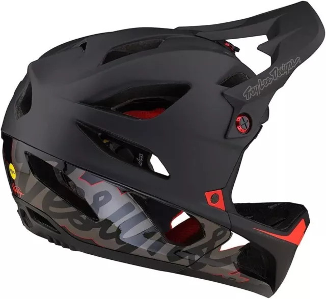 Casco de enduro de descenso para bicicleta de montaña Troy Lee Designs con firma negro adulto XS/SM 2