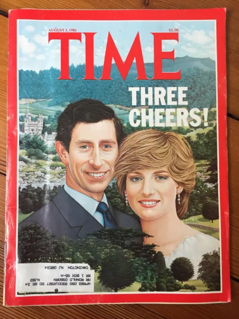 Vtg 1981 Time Magazine England Britan Charles Princess Diana UK Royal Wedding