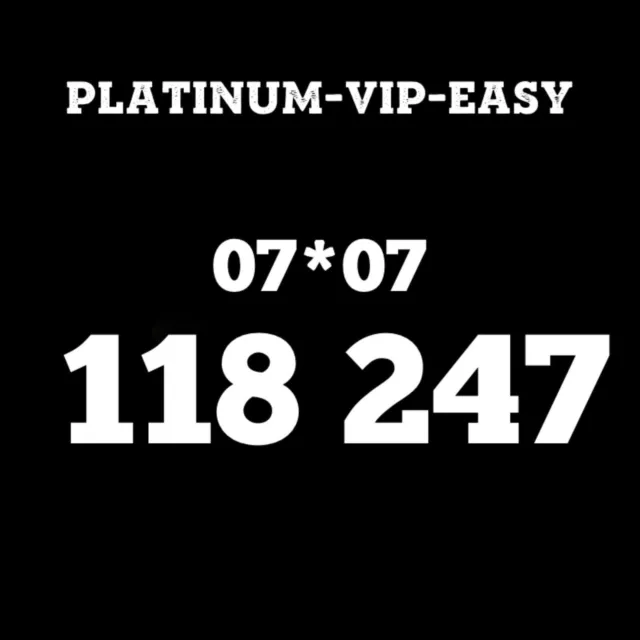 ⭐ Gold Easy Vip Memorable Mobile Phone Number Diamond Platinum Sim Card 118 247