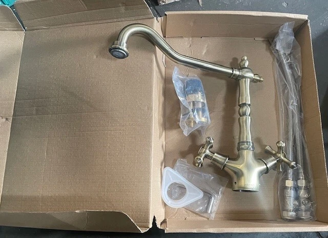 Bristan Colonial Easyfit Kitchen Sink Mixer Tap Antique Bronze Rrp £200