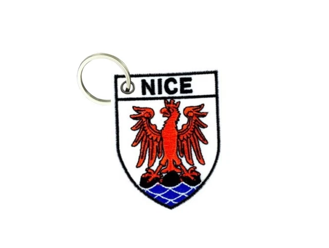 Akachafactory Porte cle cles Clef Brode Patch ecusson Drapeau Blason