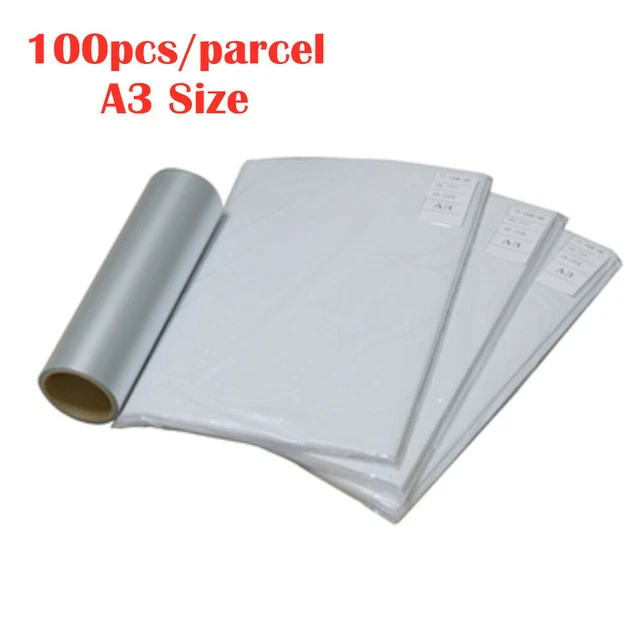 4 Parcels - DTF UV Printing Film A3 Size (A Film), 100pcs/parcel