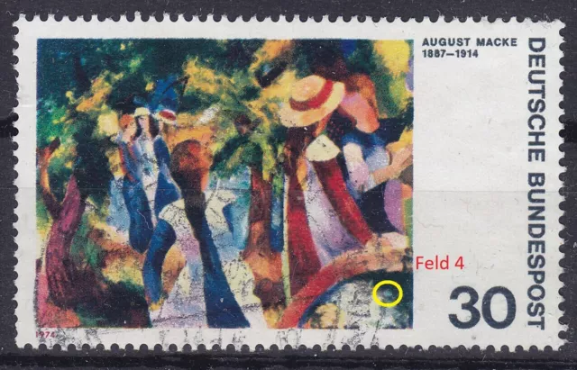 Briefmarken Bund  Mi Nr. 816 Expressionismus (II)  Plattenfehler f 4 TA  Verkehr