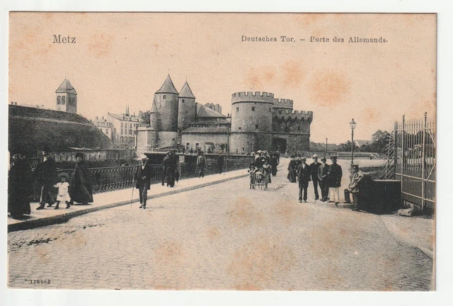METZ  - Moselle - CPA 57 - Les portes - Porte des Allemands vue N° 21 T/Humidité