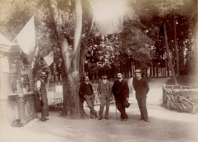 France, Lyon, Parc de la Tête D&#039;Or  Vintage albumen print.  Tirage albumi