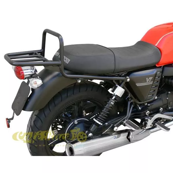 Portapacchi e maniglia acciaio nero per Moto Guzzi V7 V7II Classic Special Stone
