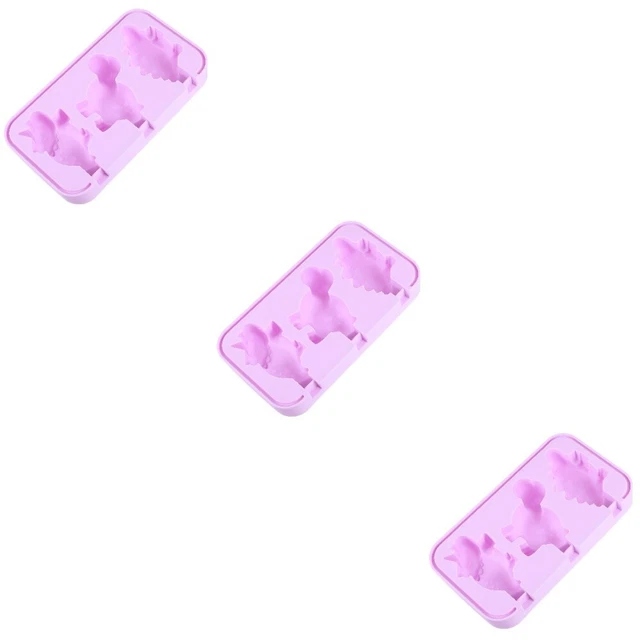 3 Pieces Dinosaurier-Silikonform Kieselgel Kind Formen Für Eis Am Stiel
