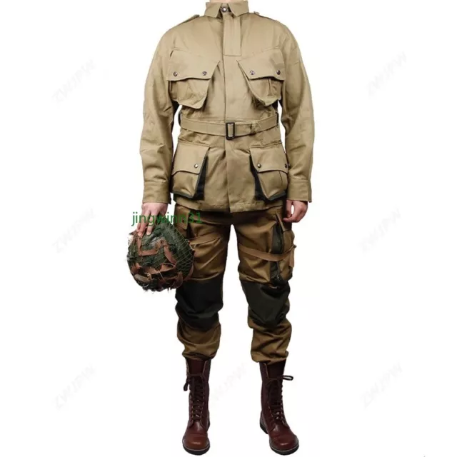 WW2 US M42 10182 Army Uniform Paratrooper Costume Set Men's Solider Clothing New