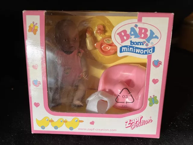 Zapf Creation Baby Born Miniworld Puppe Basic Set dunkelhäutig. NEU + OVP