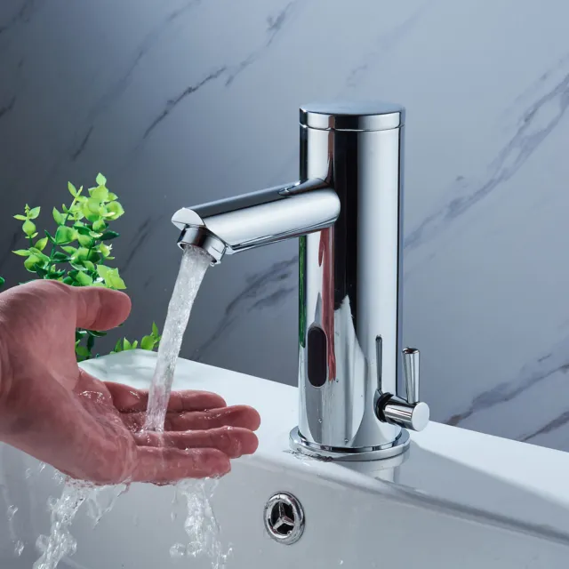 Automatik Berührungsloser Waschtischarmatur Infrarot Wasserhahn Bad Mit Sensor!