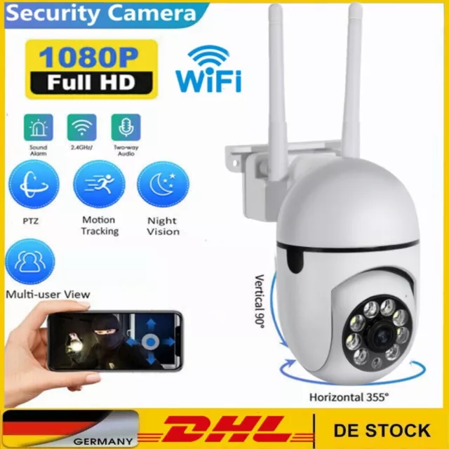 1080P HD FUNK WIFI WLAN IP NETZWERK CAMERA Outdoor AUßEN PTZ ÜBERWACHUNGSKAMERA