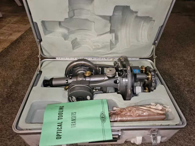 Brunson Instrument Transit Model 79 with Micrometer, CASE, MANUAL. CLEAN. READ