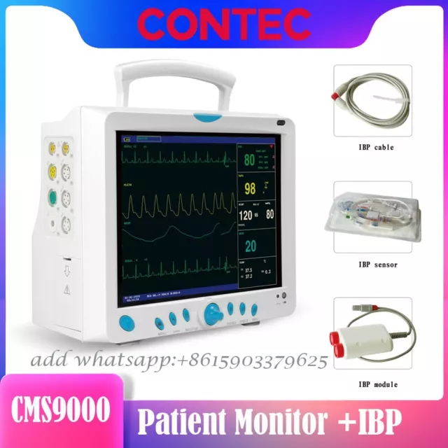 CMS9000 Vitalzeichen ICU CCU Patient Monitor, EKG SPO2 PR NIBP Temp resp IBP