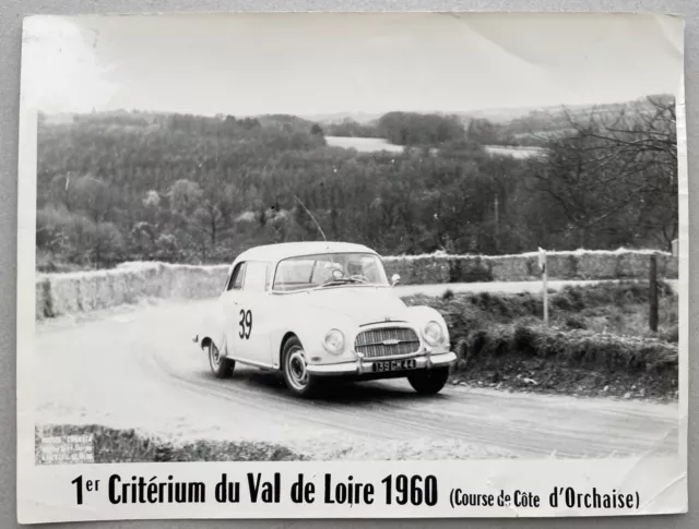 Foto Pressefoto DKW AUTO UNION 1000 S 1 Criterium du Val de Loire 1960