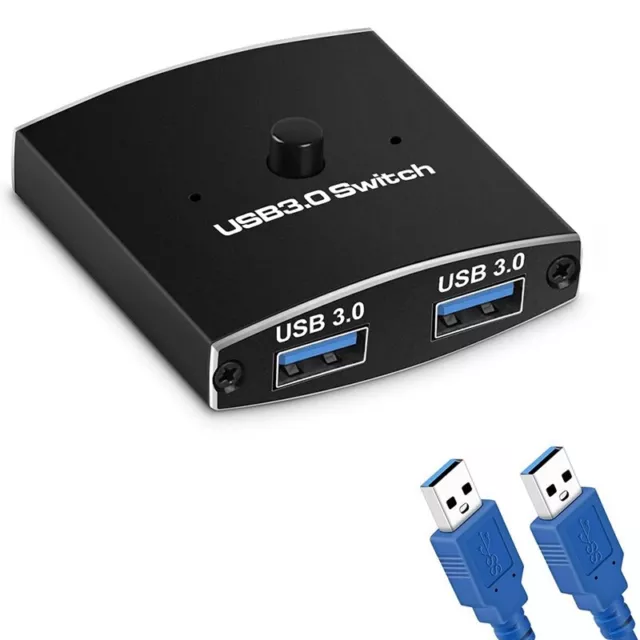 USB 3.0 Switch Selector KVM Switch 5Gbps 2 in 1 Out USB 3.0 Two-Way S