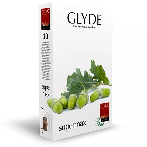 Glyde Ultra Super Max Vegan Condoms 10 Pack