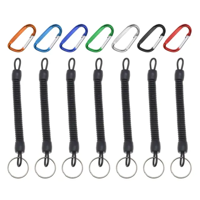 7x Fishing Lanyard Stretchy Keyring Chain Retractable Safety Rope for Pliers