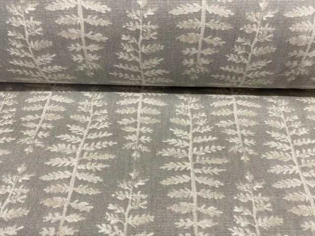 Fernista Grey/Beige Cotton Blind/ Curtain/Craft/Upholstery Fabric