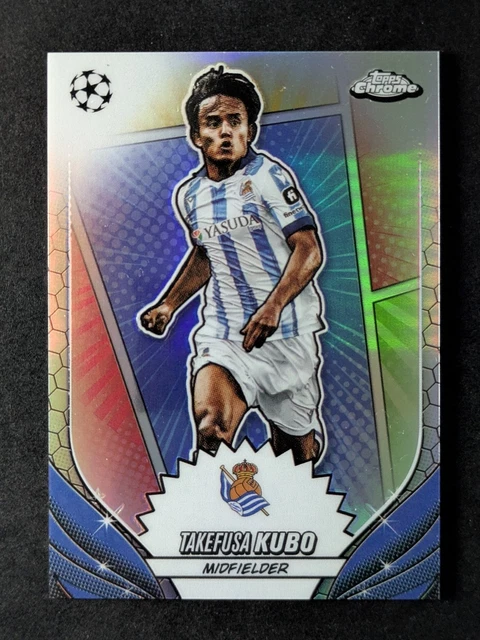 2023-24 TOPPS CHROME UEFA Club Competitions TAKEFUSA KUBO SP VAR #45b £ ...