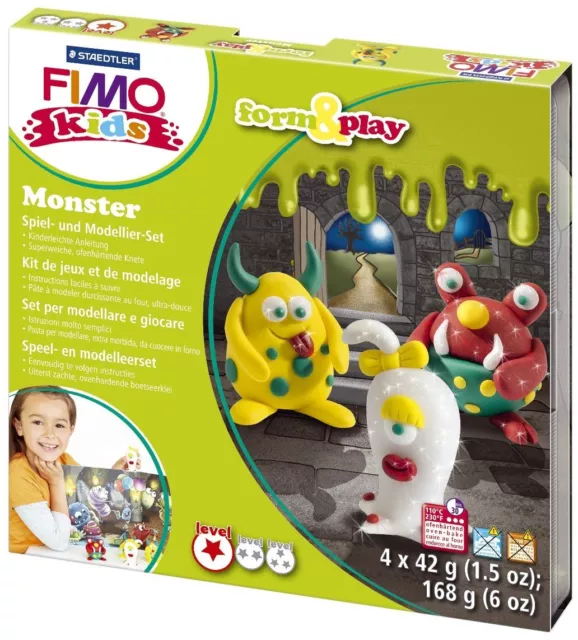 Staedtler® ST8034 11 LY Modelliermasse FIMO® Kids Materialpackung Form & Play "M