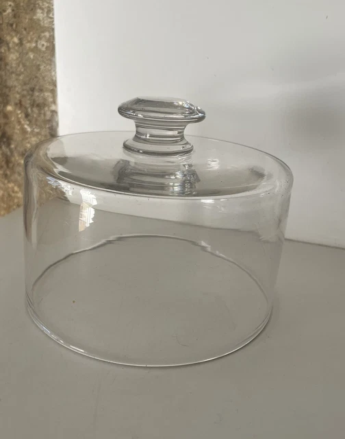 Cloche à Dessert Transparente Cloche à Gâteau En Verre Transparent - Couvercle De Protection élégant Pour Desserts, 16x16x12,4 Cm Cloche Protection Gâteaux