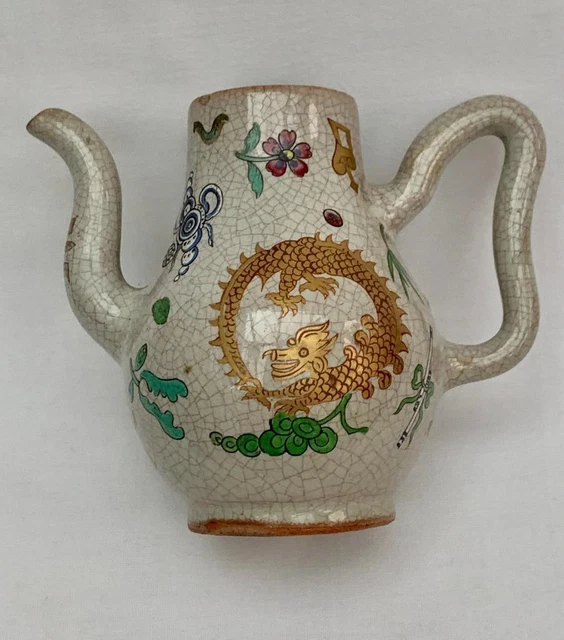 Fine 19th Century Signed Chinese Enamelled Crackle Glazed Wine Ewer.