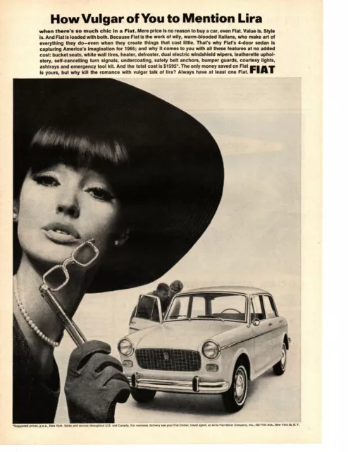 1965 Fiat 1100D Sedan ~ Original Print Ad