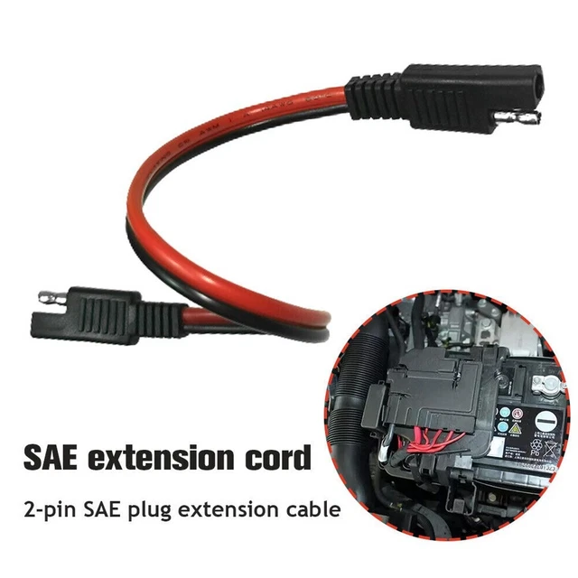 Nuovo Cavo Prolunga Esteso Linea Rosso Rame for 2 Pin SAE Potenza