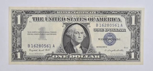 Crisp - 1957-A United States Dollar Currency $1 Silver Certificate *962
