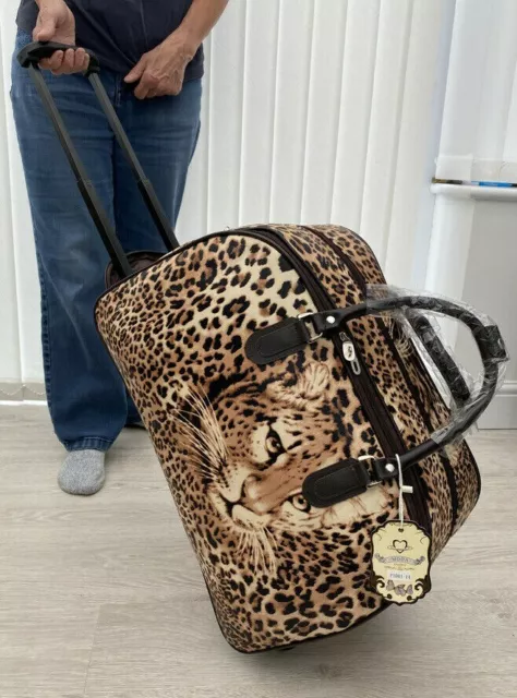 Women Travel Handbag Duffle Bag Gym Overnight Wheels Tote Carry on Luggage Bag