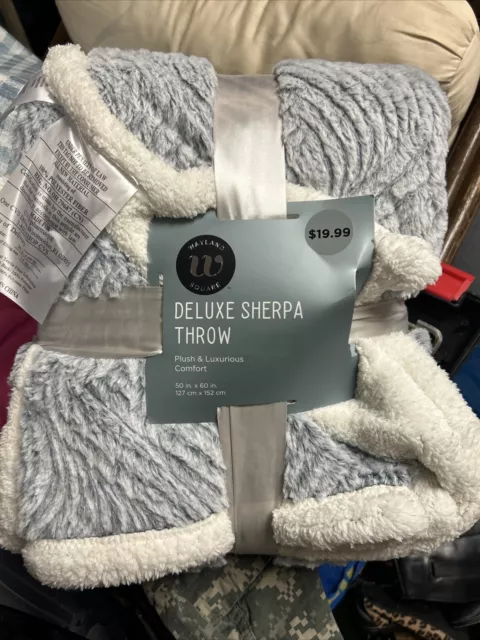 Wayland square deluxe sherpa throw best sale
