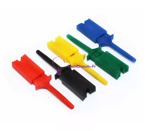 5PCS  5 Colors Hooks Test Clips Mini Grabber for Logic Analyzers Logic Test Clip