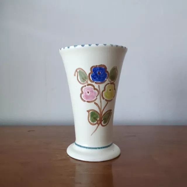 Vintage Honiton Pottery Devon Weston Floral Vase 9.5 cm VGC 3