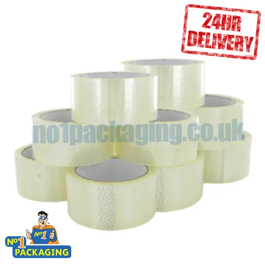 36 Rolls STRONG Clear Parcel Tape Sellotape Packing  48mm x 66m packaging boxes