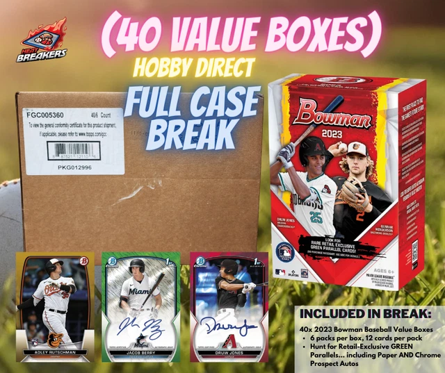 MINNESOTA TWINS 2023 MLB BOWMAN BASEBALL 40 BOX VALUE BOX CASE BREAK