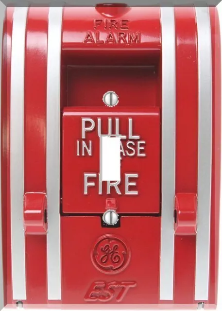 Retro Fire Alarm Pull Station Paper Light Switch Plate Outlet Cover Man Cave